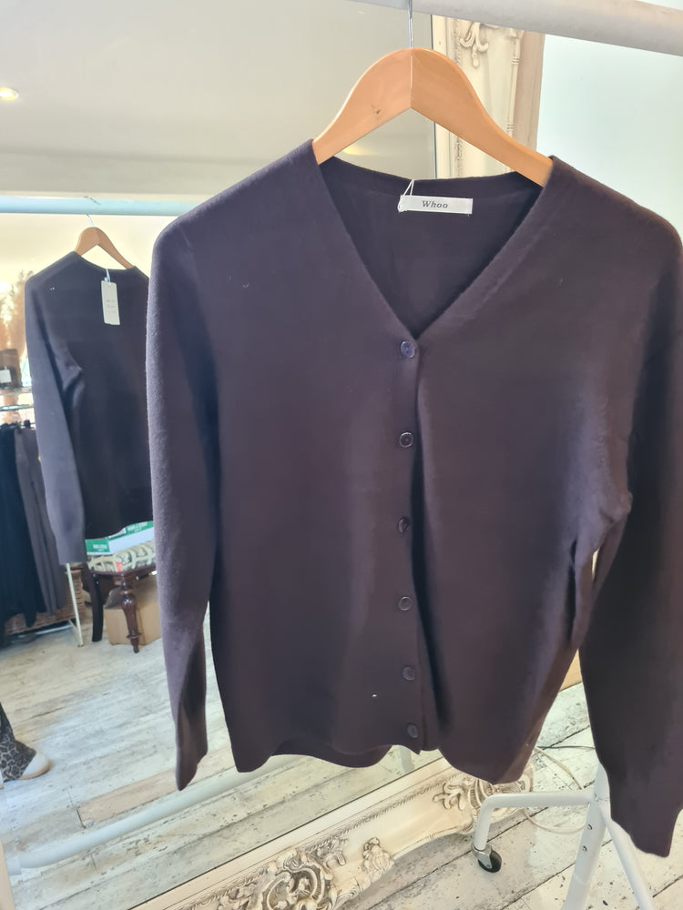 Cardigan in chocolate