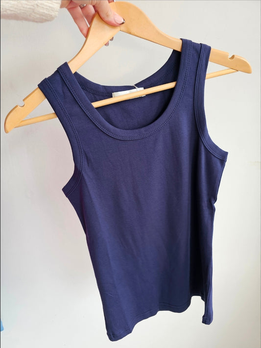 Tammy Cotton Stretch vest in navy