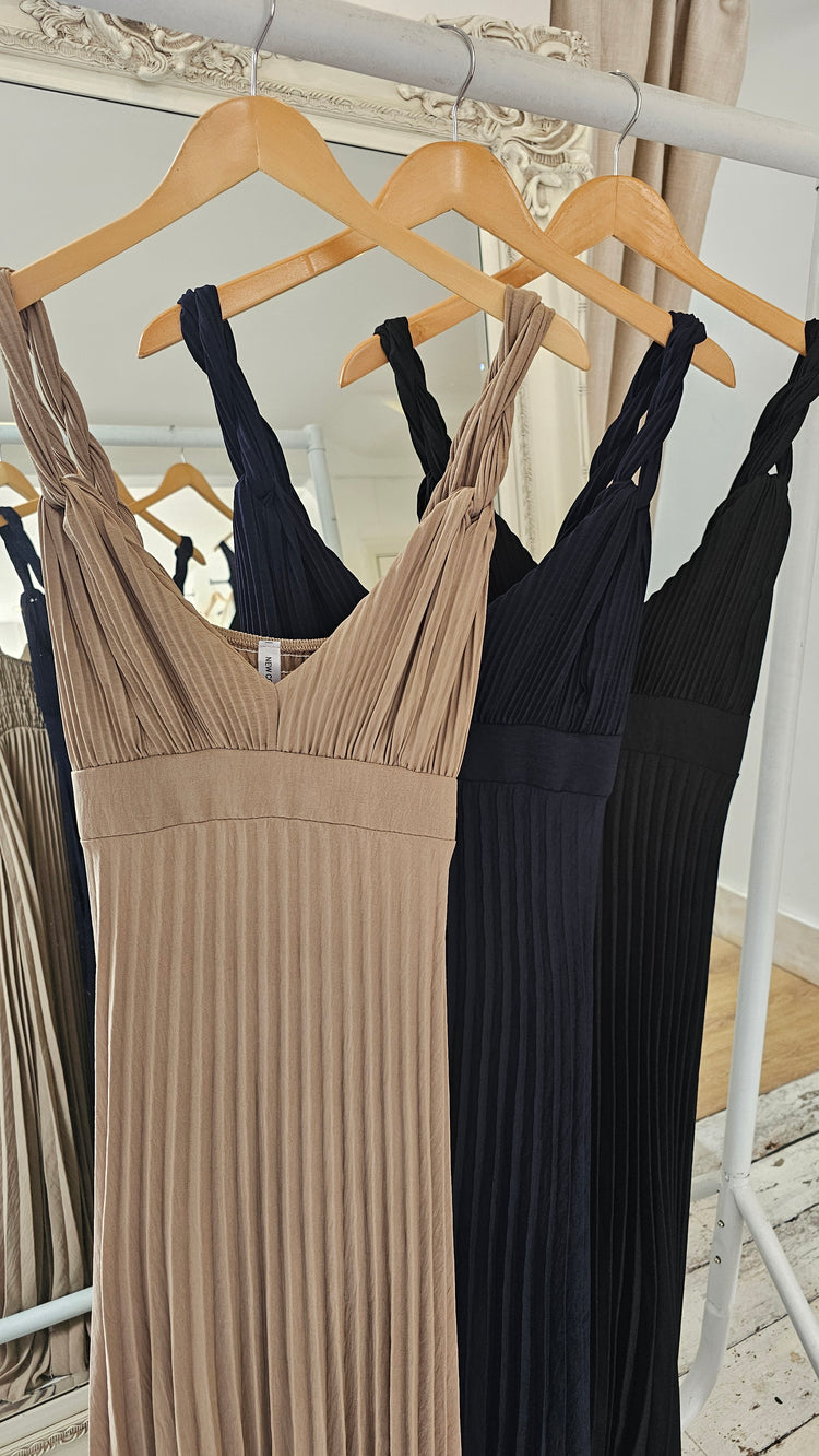 Willow Braided strap maxi dress in mocha