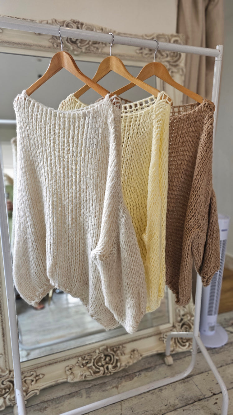 Melissa oversized jumper in beige
