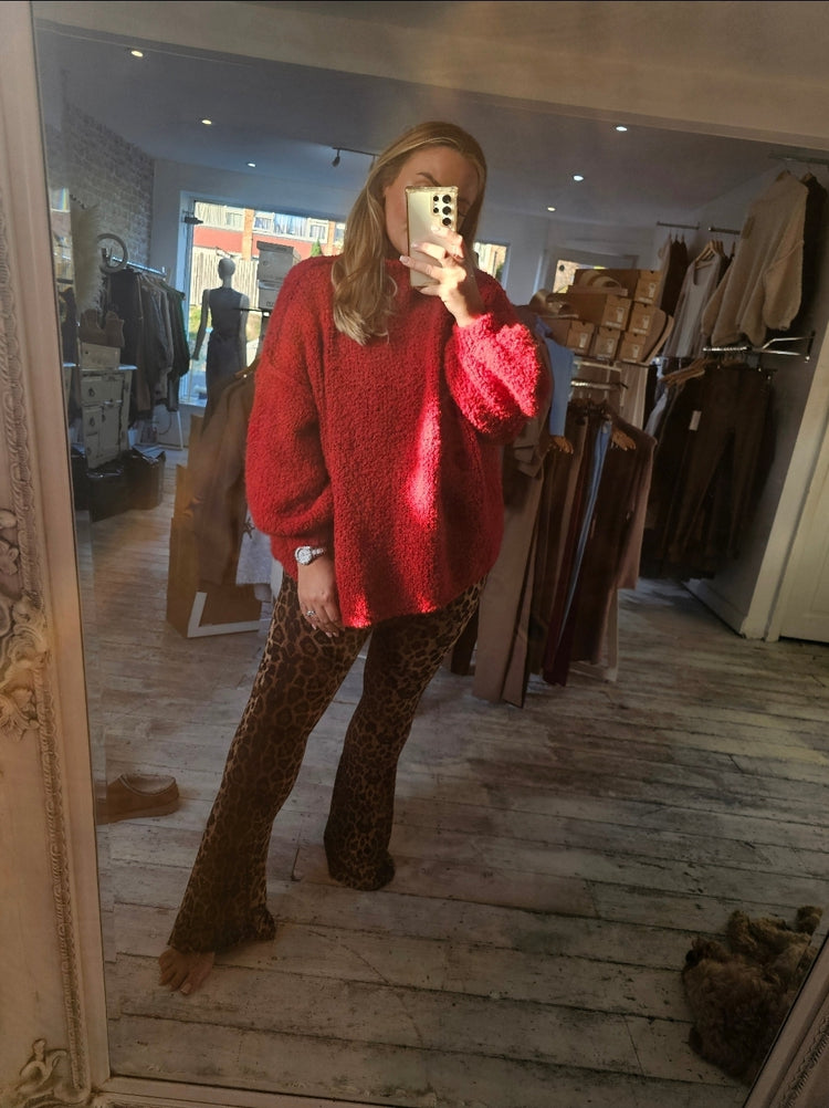 Stretchy Leopard Bell Bottom Legging