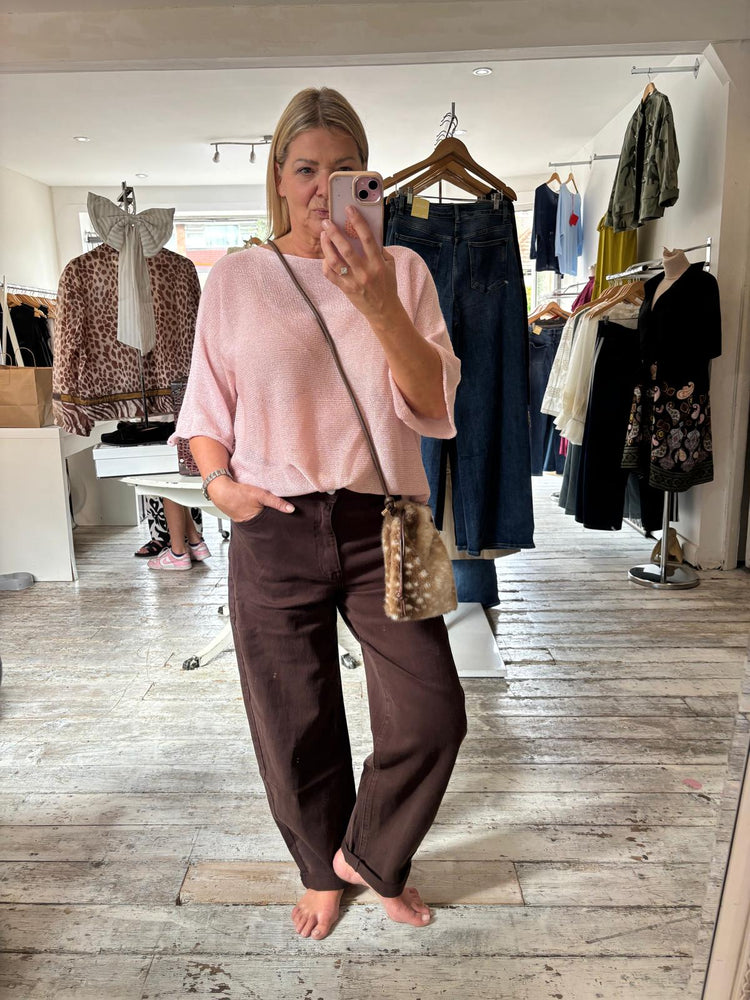 Presley Chocolate mom fit jeans
