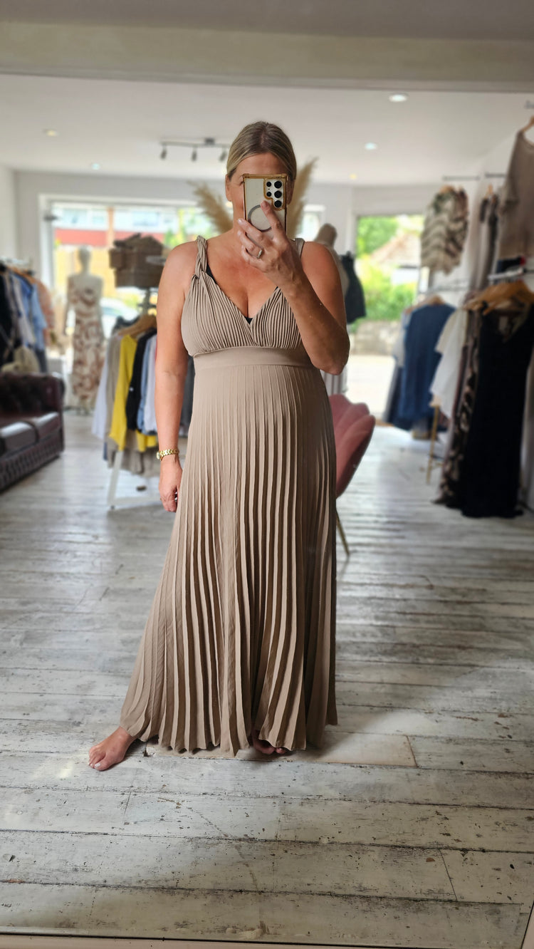 Willow Braided strap maxi dress in mocha