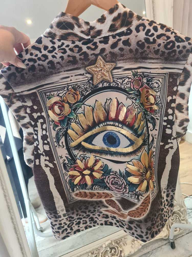 Pandora GRAFFITI BACK LEOPARD WAISTCOAT