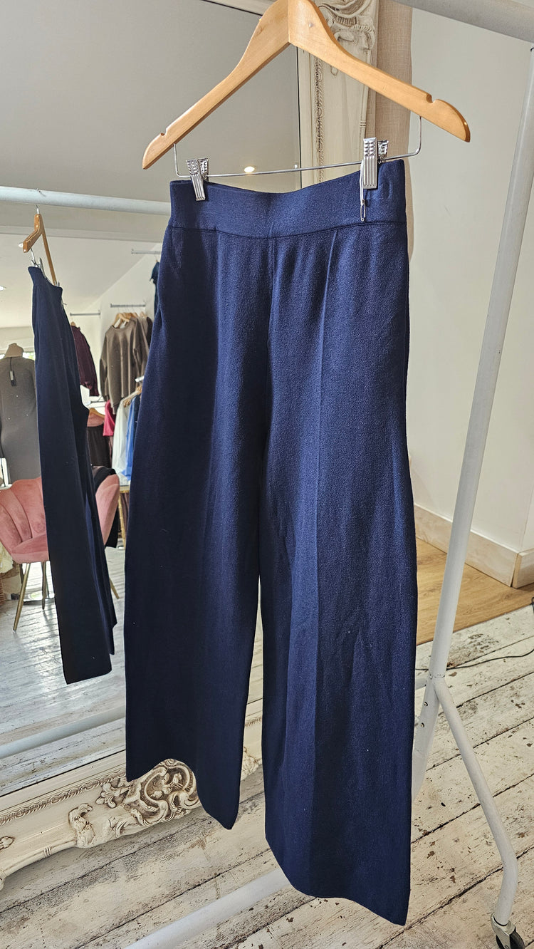 SADIE ELASTICATED WAIST TROUSERS IN NAVY