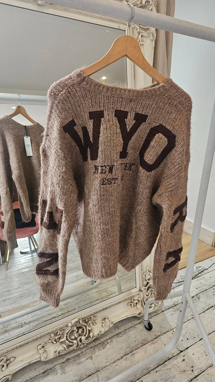 NEW YORK KNIT JUMPER IN MOCHA
