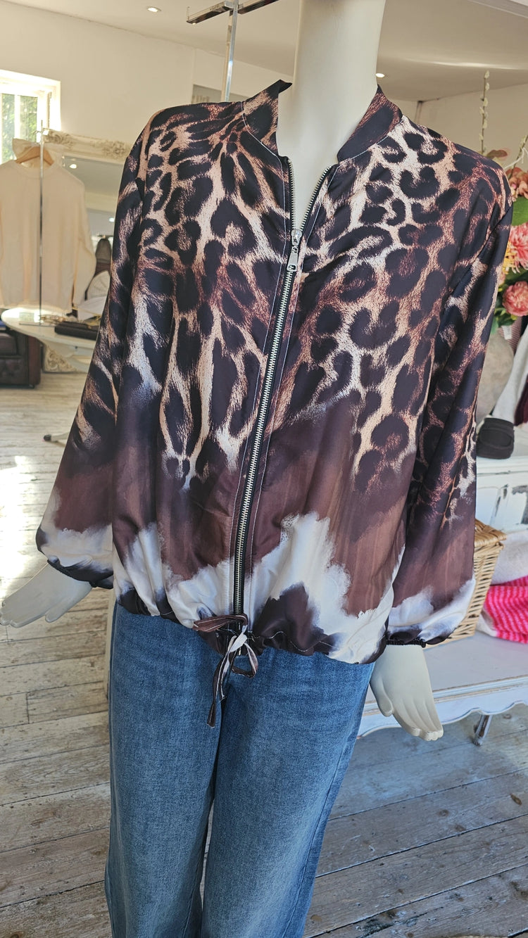 Cleo Lightweight Animal Print Jacket