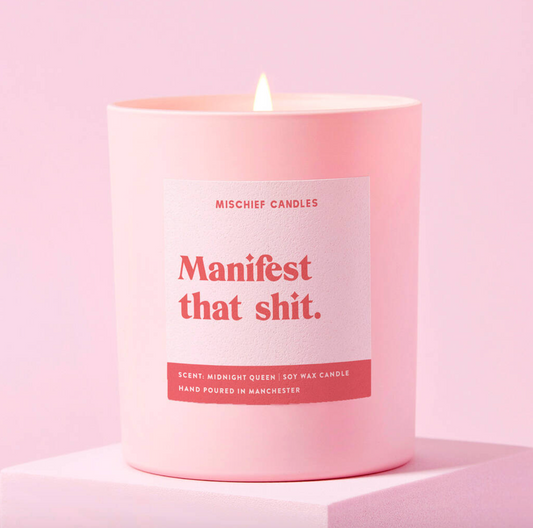 Good Luck Gift Funny Soy Wax Candle Manifest That Shit