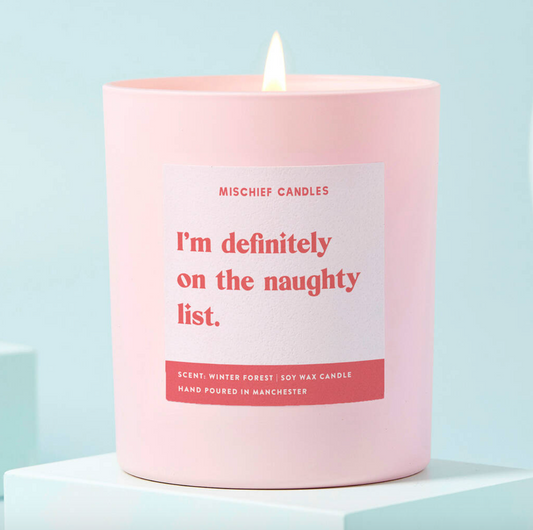 Naughty List Funny Christmas Gift For Girlfriend Candle