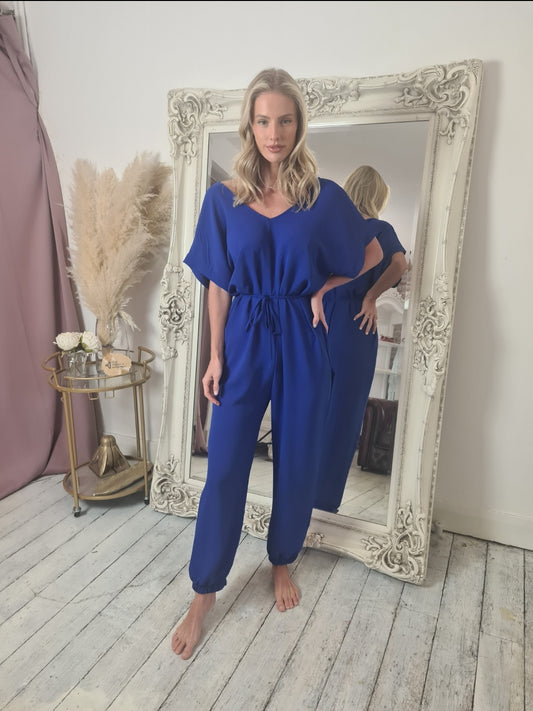 Lottie harem jumpsuit in Royal blue