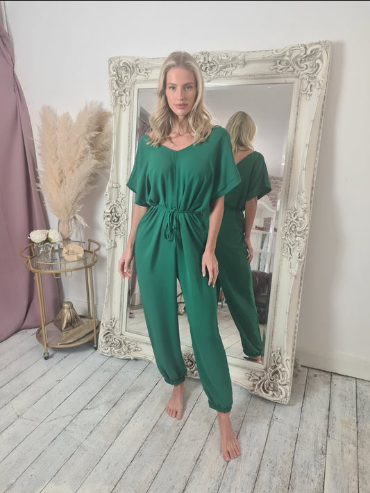 Lottie harem jumpsuit in green