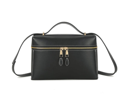 Erin zip detail bag in black
