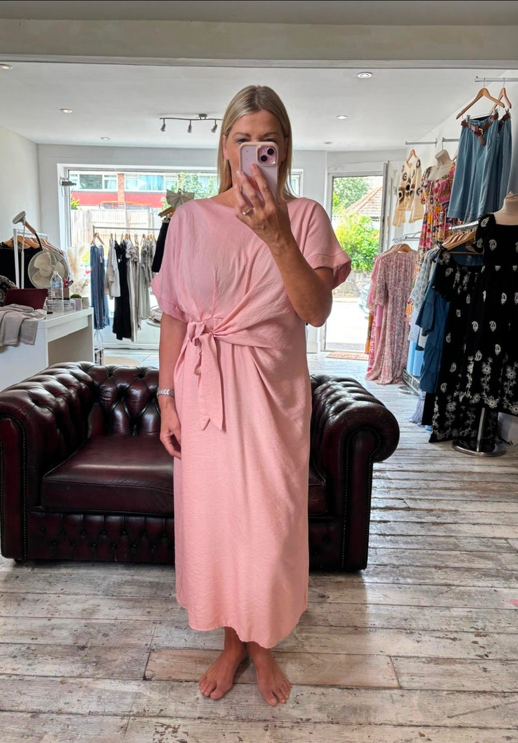 Leah SIDE KNOT MIDI DRESS