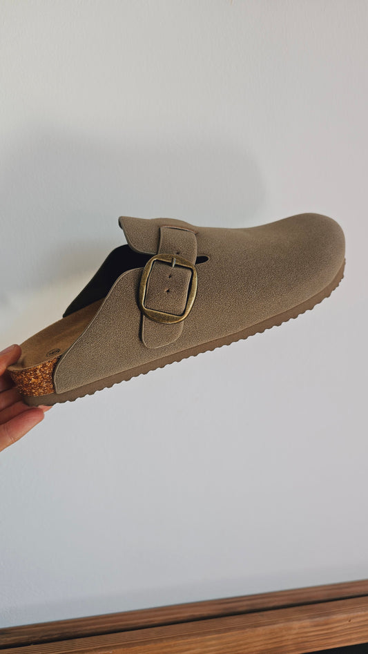 Alice Faux Suede Mule in Mocha