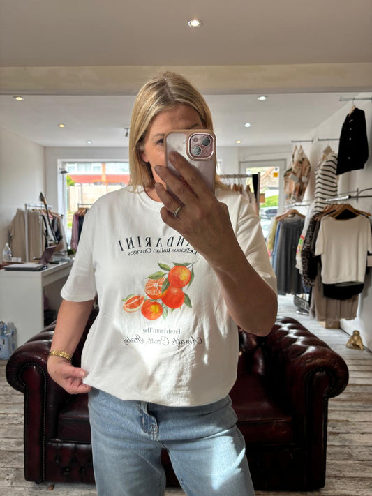 AMALFI ORANGES OVERSIZED COTTON TEE