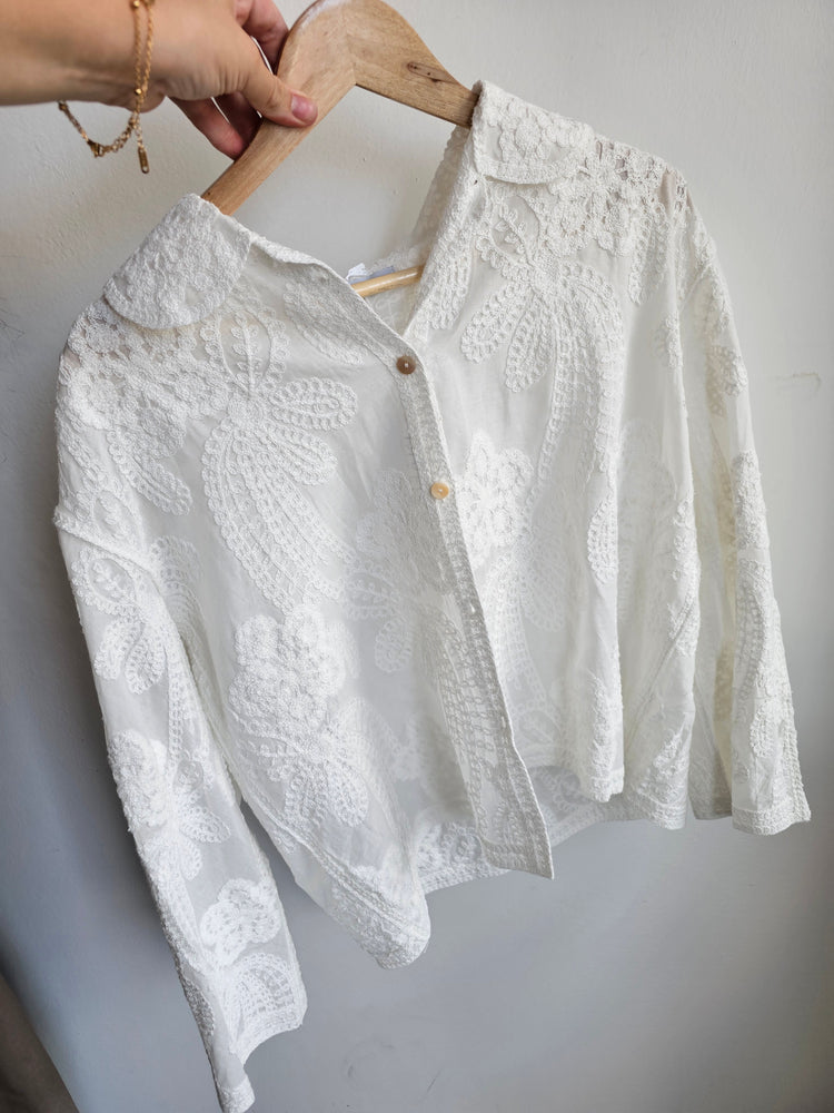 Jasmine cotton broderie anglaise blouse
