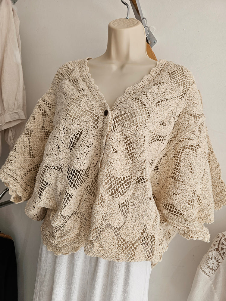 Crochet batwing cardigan