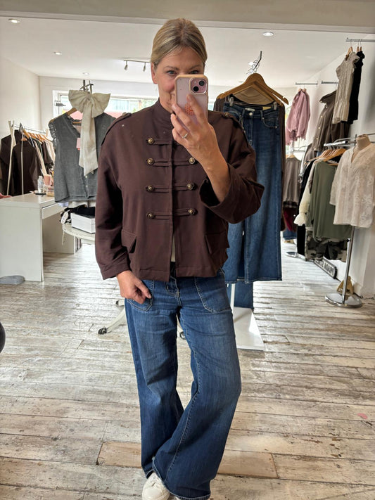 Military Jacket in Chocolate