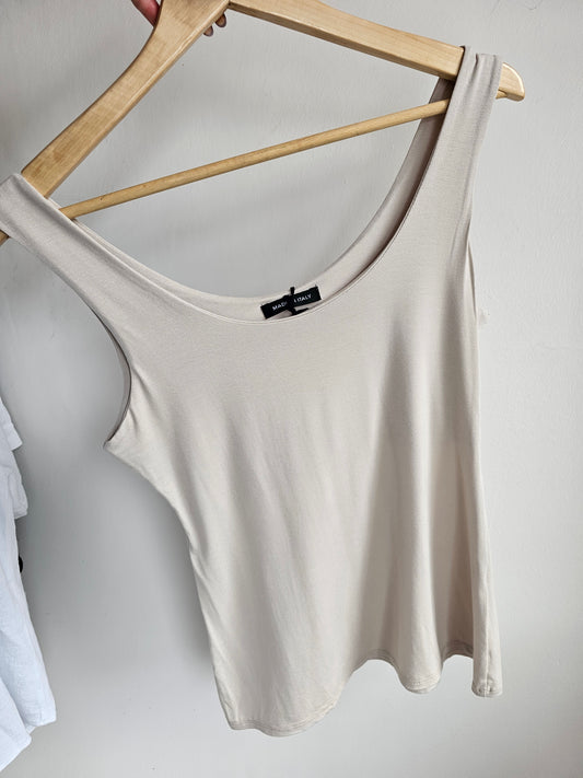 Zara stretchy crew neck vest in beige
