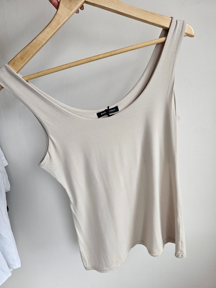 Zara stretchy crew neck vest in beige