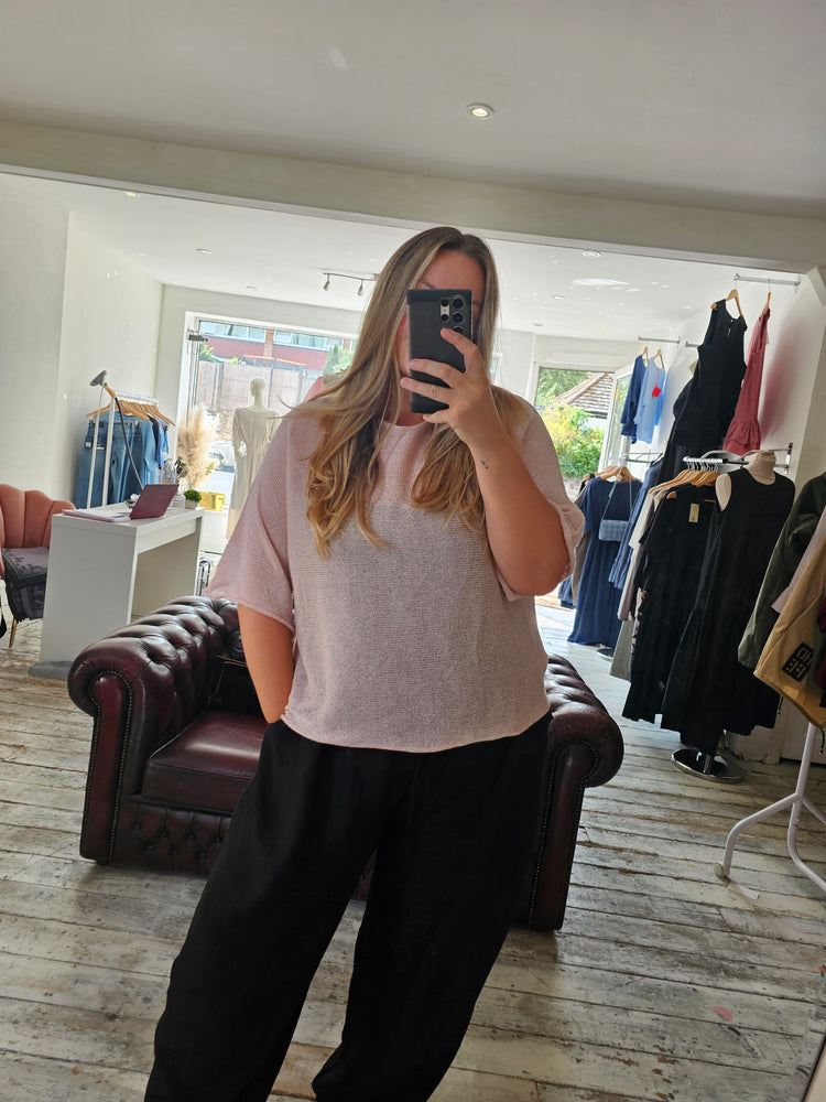 Bonnie lightweight layering knit in blush