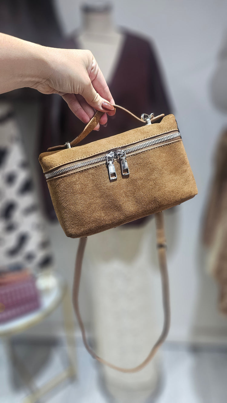 Nellie suede effect bag in tan