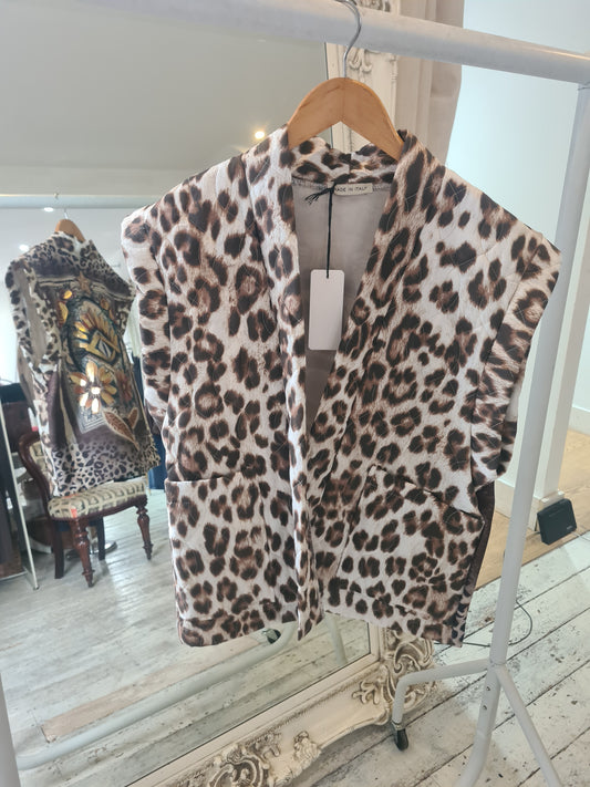 Pandora GRAFFITI BACK LEOPARD WAISTCOAT
