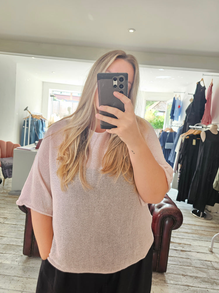 Bonnie lightweight layering knit in blush