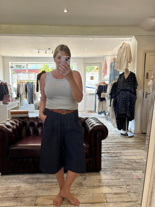 Tammy Stretch Cotton Vest in grey