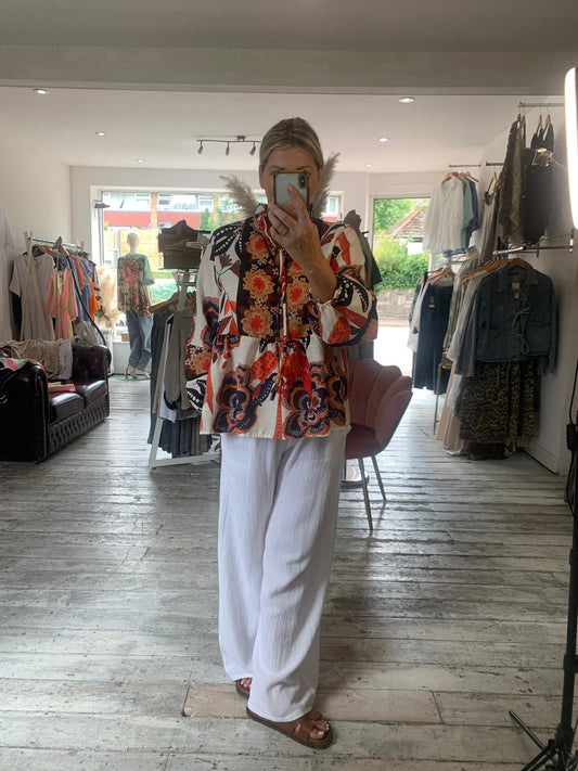 Jessie patterned blouse