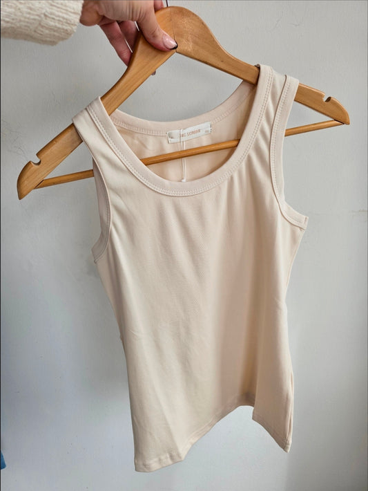 Tammy Cotton Stretch vest in beige