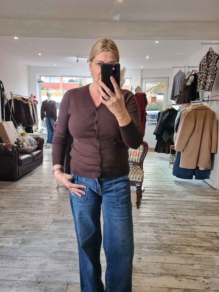 Cardigan in chocolate