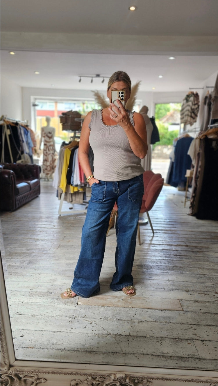 Toxik wide leg stretchy jeans