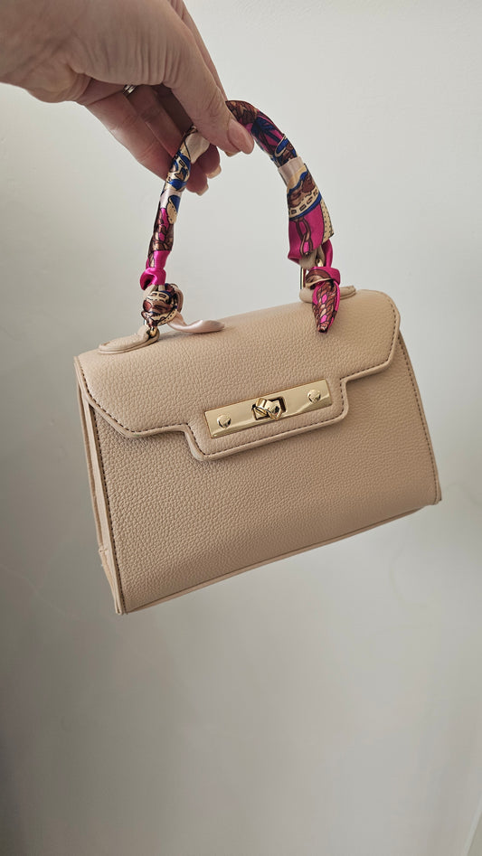 Scarf bag in beige