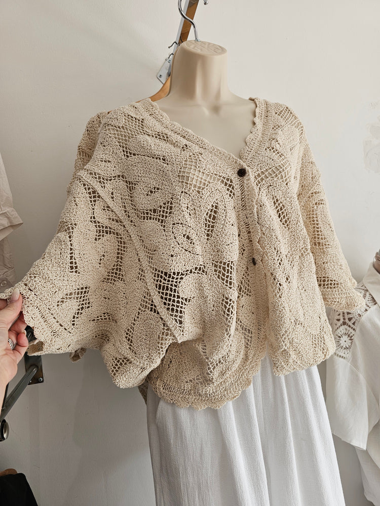 Crochet batwing cardigan