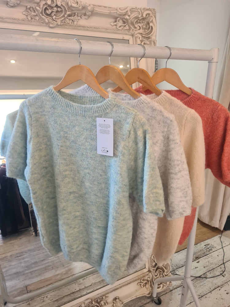 Evelyn Round neck knit jumper in mint