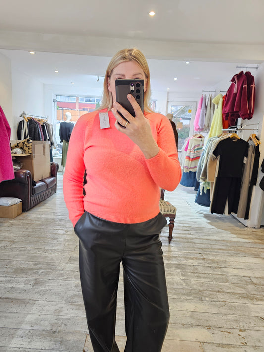 Erin supersoft crew neck knit in coral