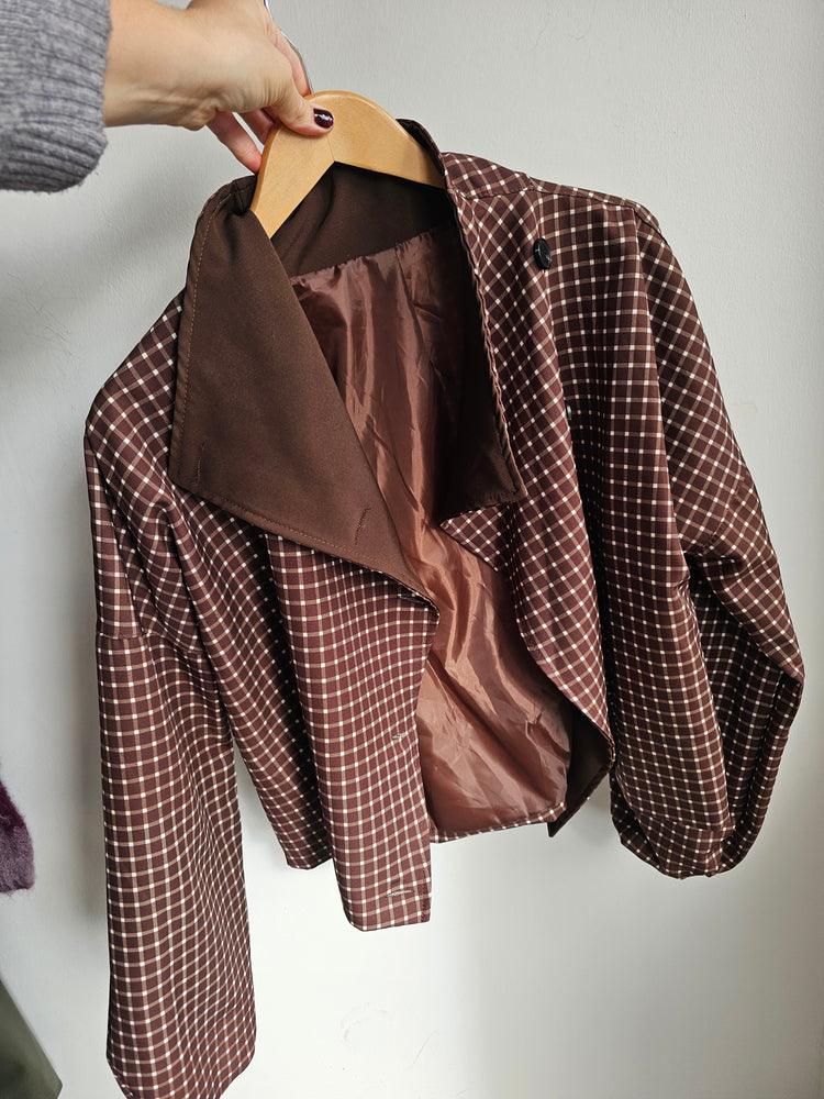 Indie chocolate checked jacket