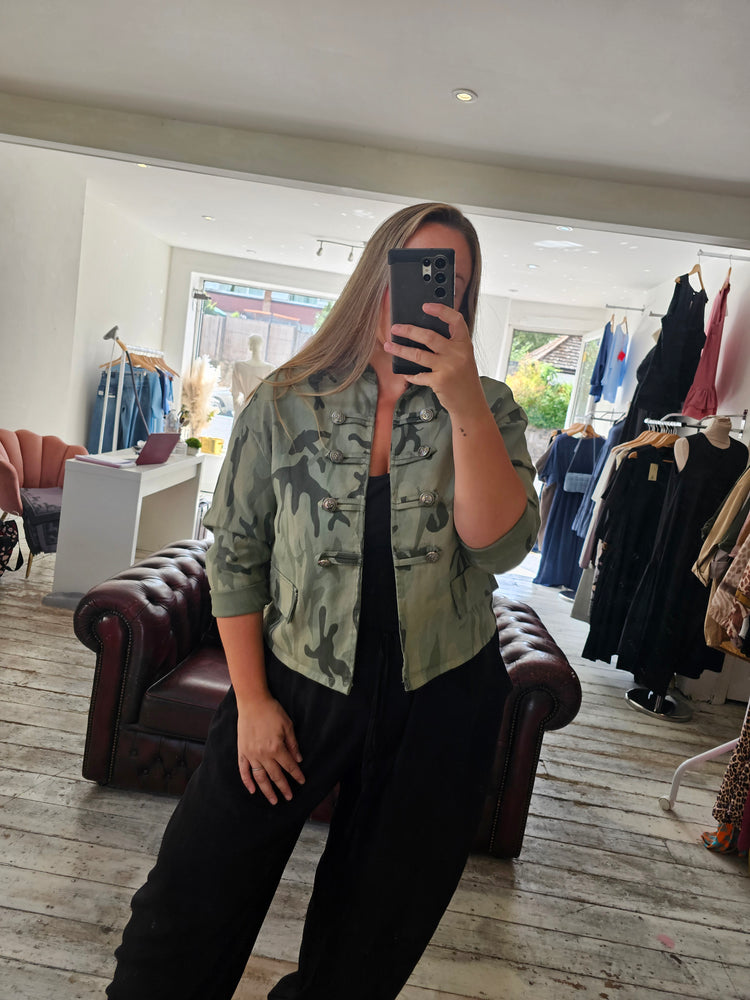 Hunter khaki Camo Military Jacket