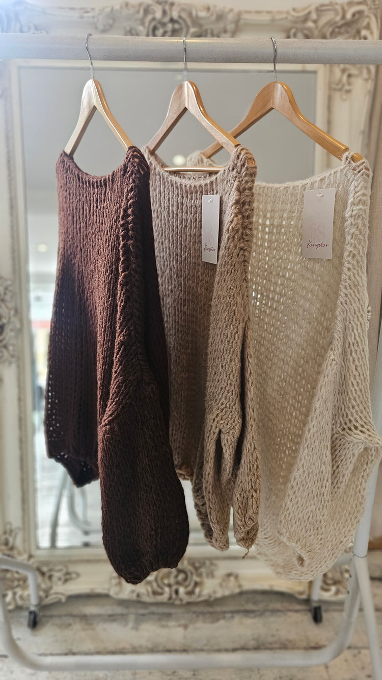 Melissa oversized jumper in chocolate