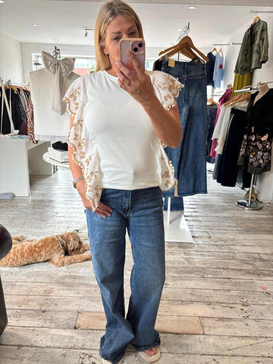 Mid wash dad jeans