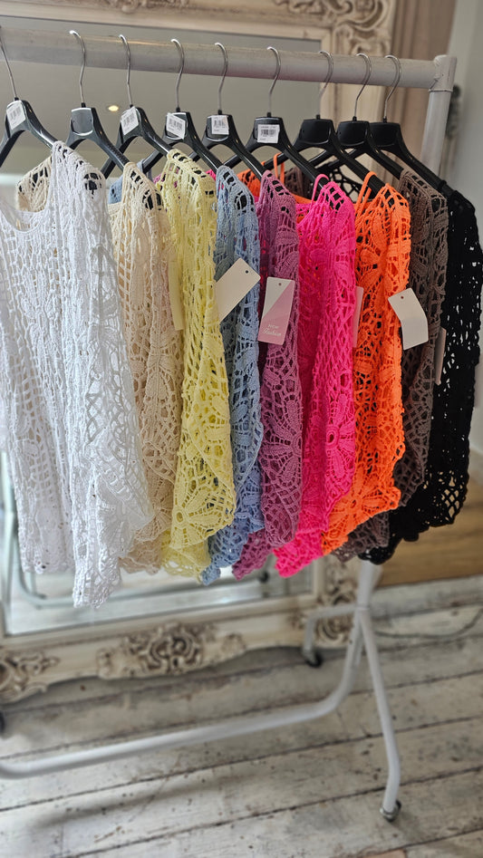 Ella Crochet top (various colours)
