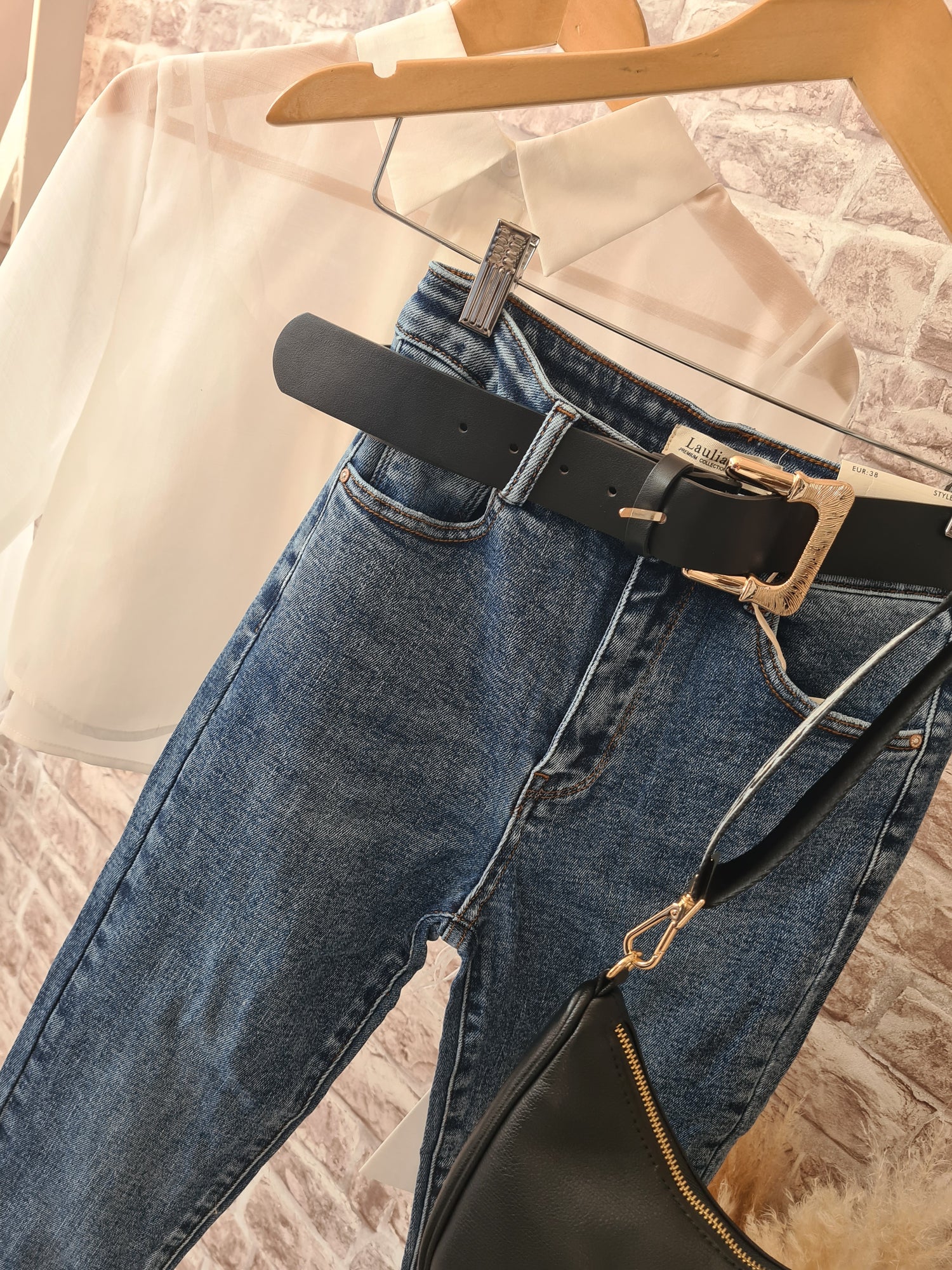 High waisted deals jeans frayed bottoms